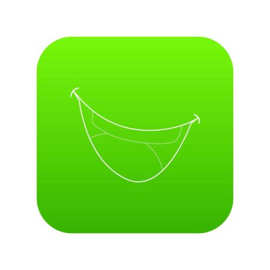 Ağız palyaço yeşil simge vektör