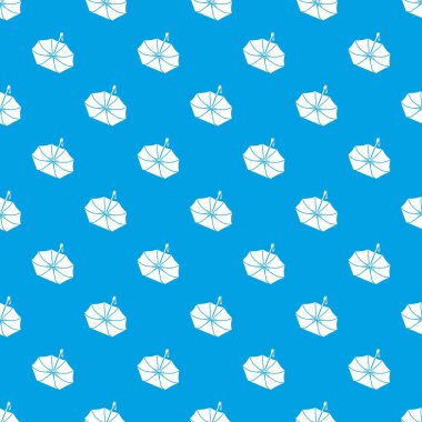 Düşen şemsiye desen vektör kesintisiz mavi