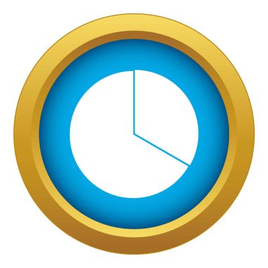 Daire grafiği Infographic mavi simge vektör izole