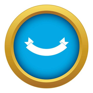 Origami afiş mavi simge vektör izole