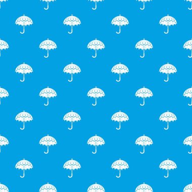 Açılan şemsiye desen vektör kesintisiz mavi