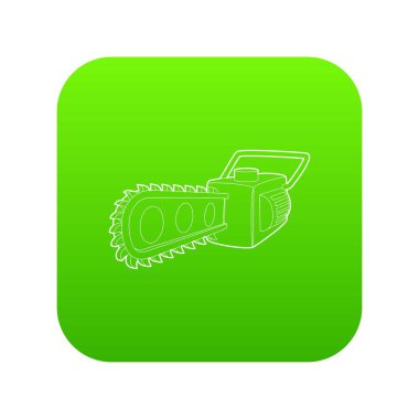 Testere yeşil simge vektör