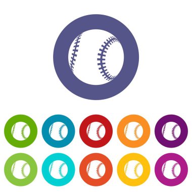 Beyzbol simgeler vektör renk ayarla
