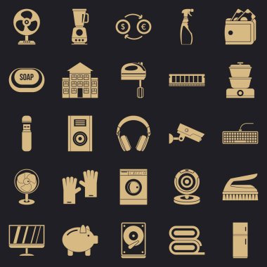 Bilgisayar app Icons set, basit tarzı