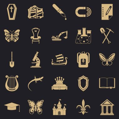 Kavite Icons set, basit tarzı