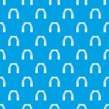 Tuğla kemer desen vektör kesintisiz mavi