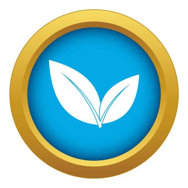 İzole mavi simge vektör yaprak