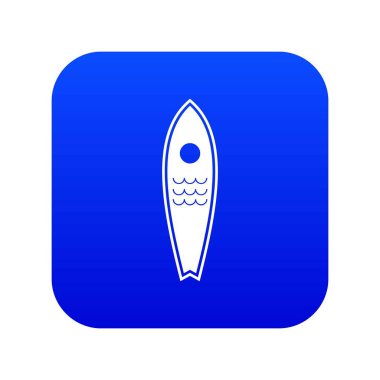 Sörf tahtası simgesi dijital mavi