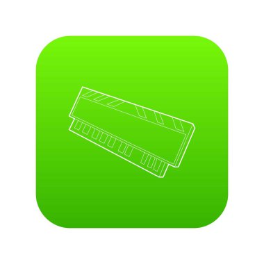 Kişisel bilgisayar yeşil simge vektör için DVD Ram modülü