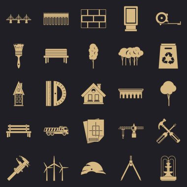 Kompozisyon Icons set, basit tarzı