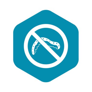 Hiçbir tırtıl işareti simgesi, basit tarzı