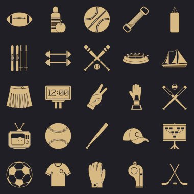 Eğitimli kişi Icons set, basit tarzı