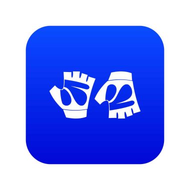 Bisiklete binme eldiven simgesi dijital mavi