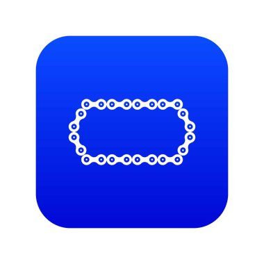 Bisiklet zinciri simgesi dijital mavi