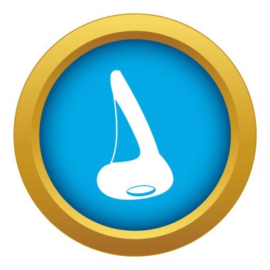 Burun yan görünümü simgesi mavi vektör izole