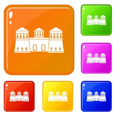 Kale simgeler vektör renk ayarla