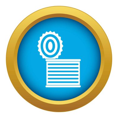 İzole Tincan mavi simge vektör