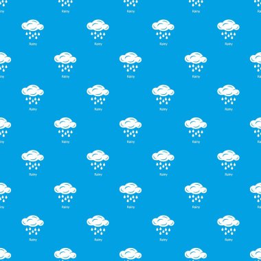 Yağmurlu desen vektör kesintisiz mavi