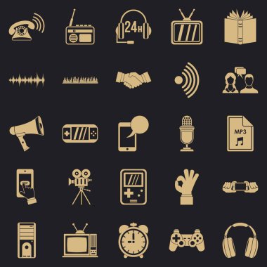 Not Icons set, basit tarzı