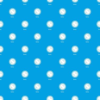 Güneşli desen vektör kesintisiz mavi