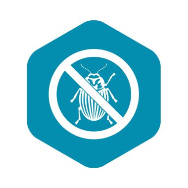 Hiç Patates böceği işareti simgesi, basit tarzı