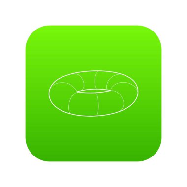 Lifebuoy yeşil simge vektör