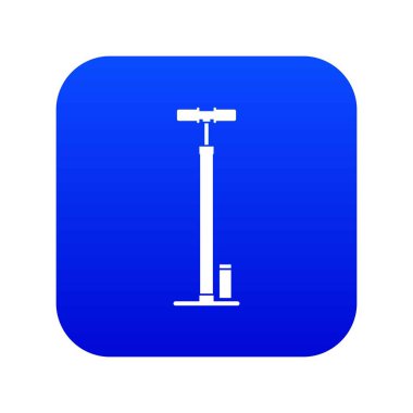 Bisiklet pompası simgesi dijital mavi