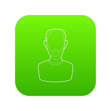 Emeklilik sigorta simge yeşil vektör