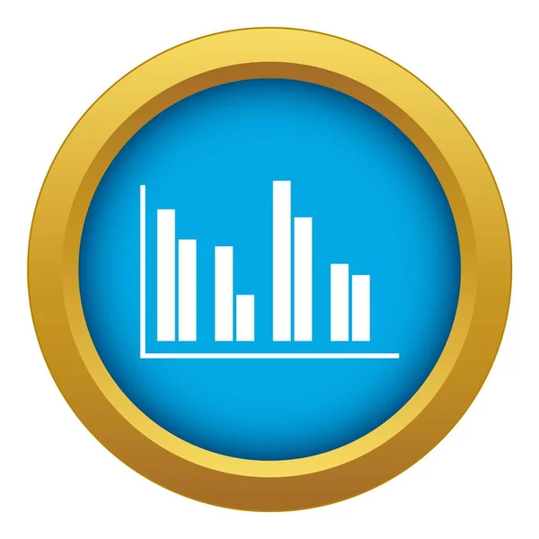 Finanzanalyse Diagramm Symbol blauer Vektor isoliert — Stockvektor