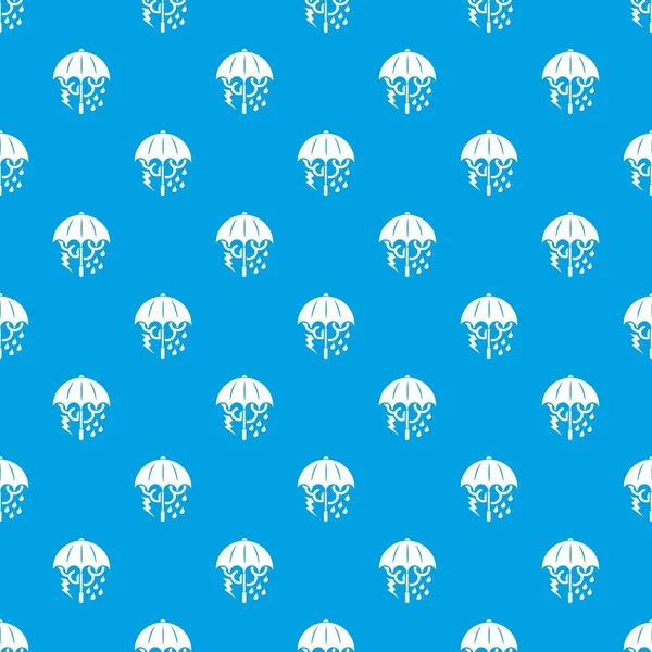 嵐の傘パターン ベクトル シームレスな青 — ストックベクタ