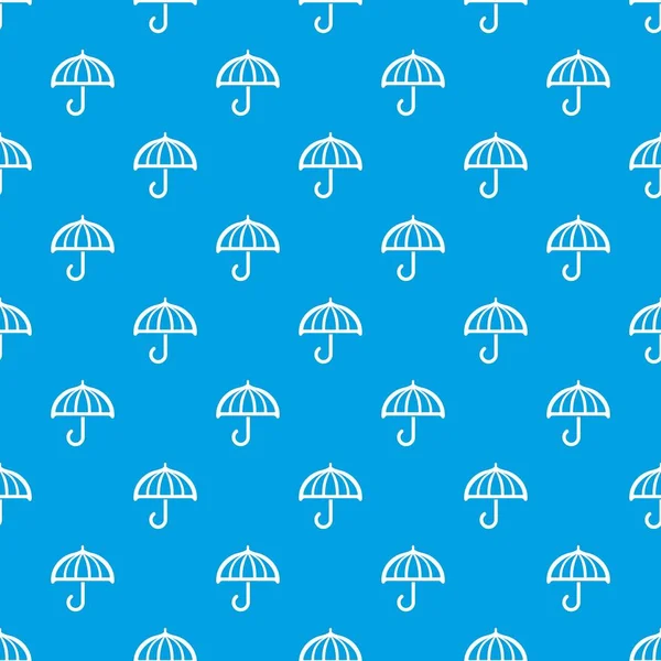 Drawing umbrella pattern vector seamless blue — Stock Vector