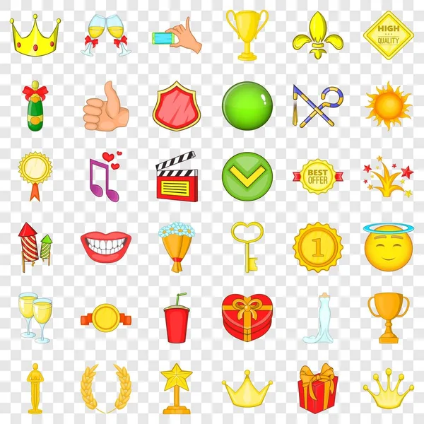 Sinema Ödülü Icons set, karikatür tarzı