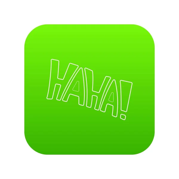 Word Haha pictogram groen vector — Stockvector
