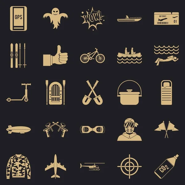 Basit tarzı otel simgeler kümesi boş