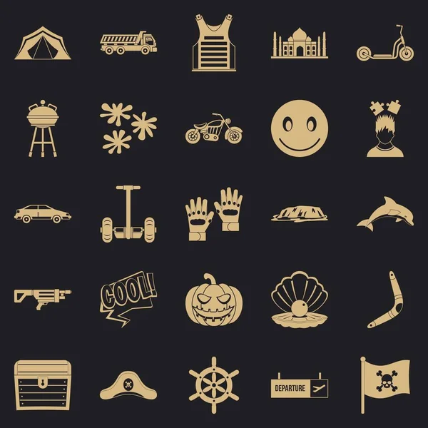 Otel Icons set, basit tarzı sakin ol