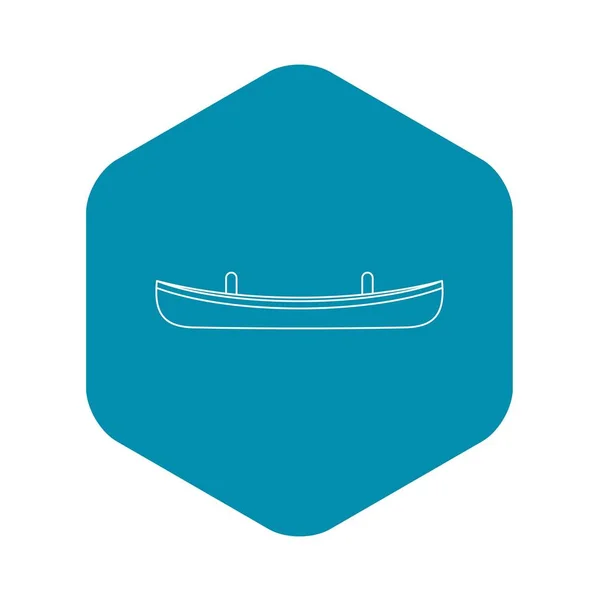 Ícone de barco pequeno, estilo esboço — Vetor de Stock