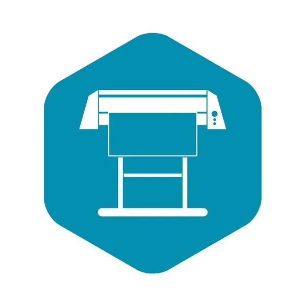 Large format inkjet printer icon, simple style