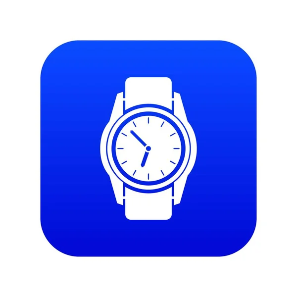 Horloge pictogram digitale blauw — Stockvector