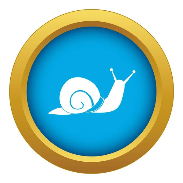 Icono de caracol vector azul aislado — Archivo Imágenes Vectoriales