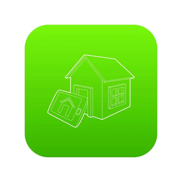 Smart Home Symbol grüner Vektor — Stockvektor