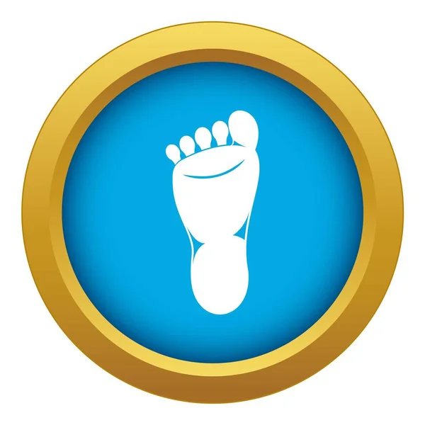 Foot left leg icon blue vector isolated — Stock Vector