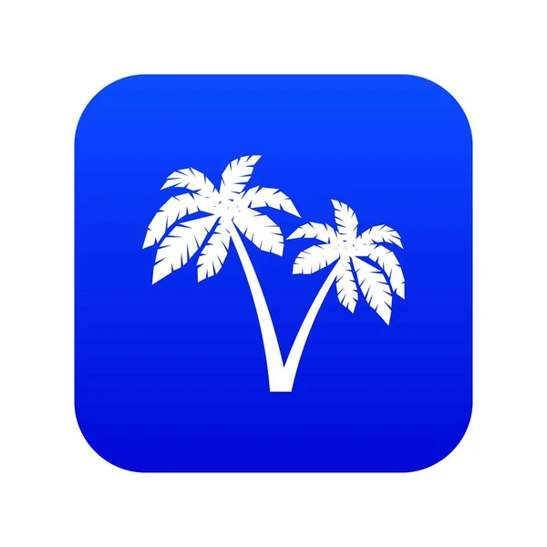 Ícone de duas palmas digital azul — Vetor de Stock