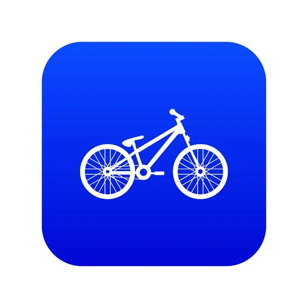 Ícone de bicicleta azul digital — Vetor de Stock