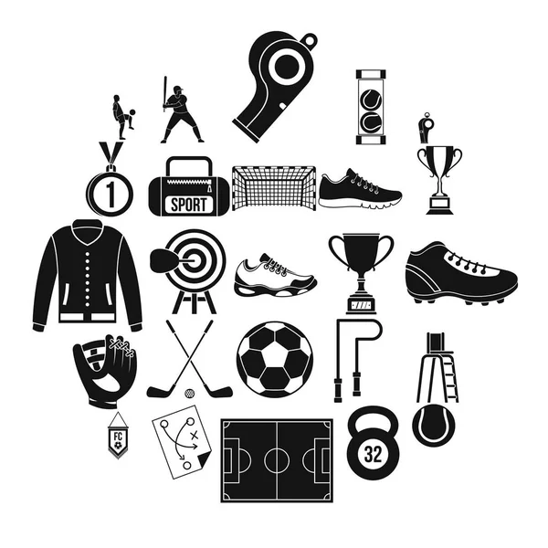 Conjunto de ícones de atleta, estilo simples —  Vetores de Stock