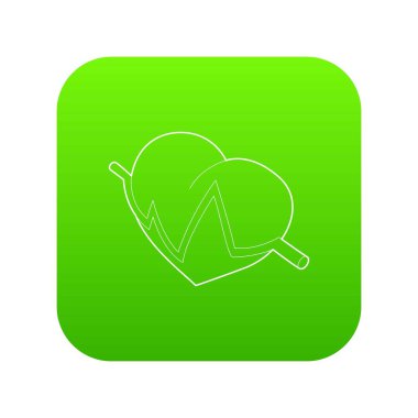 Kalp atışı ikonu, özet tarzı