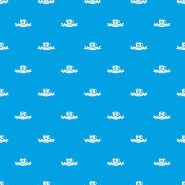 Brezilya kahve desen vektör kesintisiz mavi