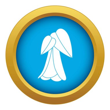 Palmiye ağacı mavi simge vektör izole