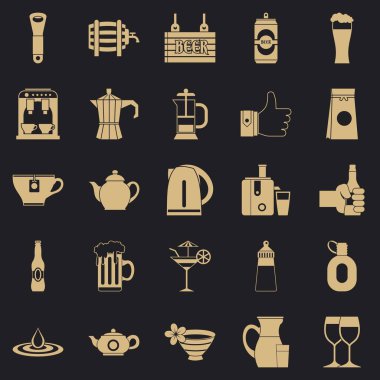 Malt Icons set, basit tarzı