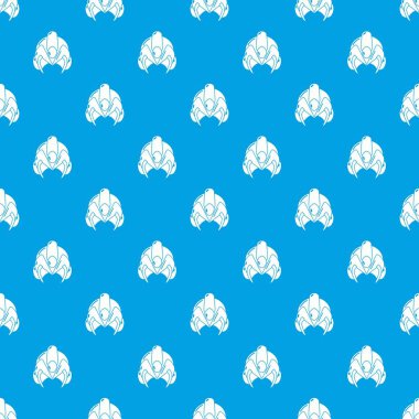 Motosiklet kask fantastik desen vektör kesintisiz mavi