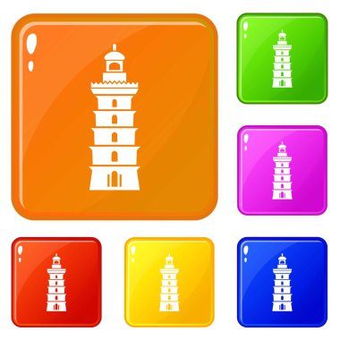 Projektör simgeler vektör renk ayarla